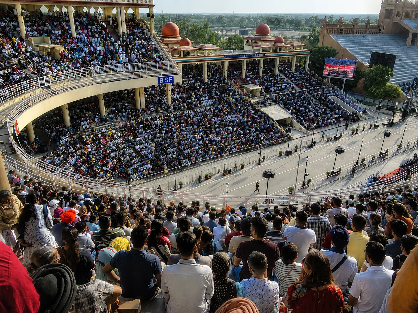 Attari Wagah Border ceremony during Himanshu Rastogi's Amritsar trip